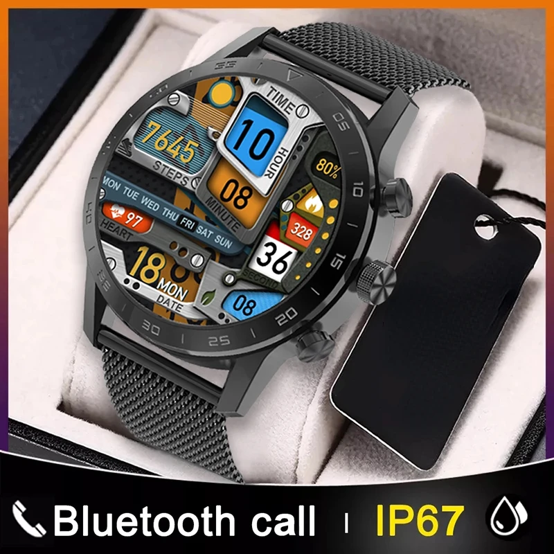 

For Samsung Xiaomi Huawei Wireless Charging Smart Watch IP68 Waterproof Heart rate Smartwatch Mens Watches Fitness Bracelet