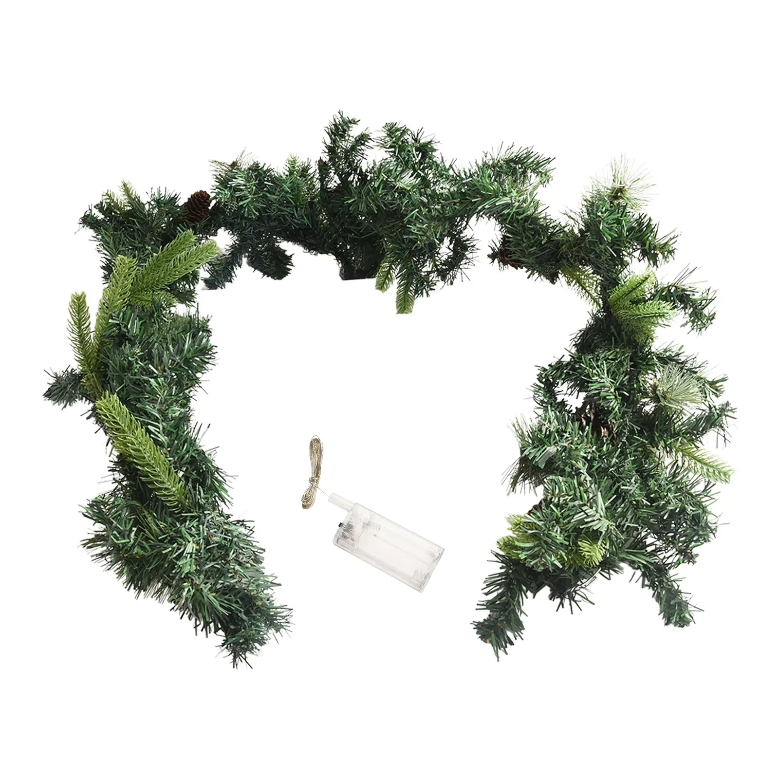 Рождественские гирлянды с Pinecones красные ягоды искусственные рождественские