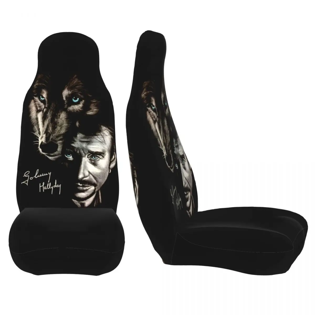 Чехлы на передние сиденья автомобиля с принтом Джонни Хелли и Волка чехлы