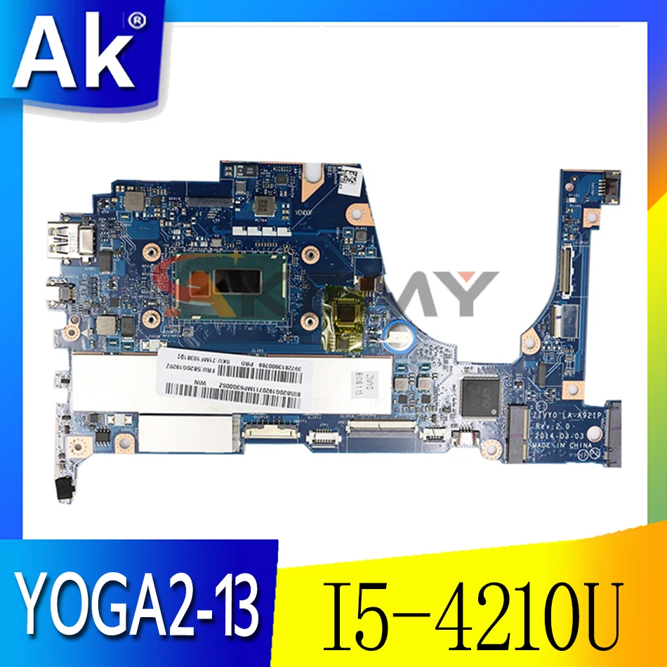 

Applicable to YOGA2-13 notebook motherboard I5-4210U 4G I5-4200U 4G number LA-A921P FRU 90005929 5B20G19196