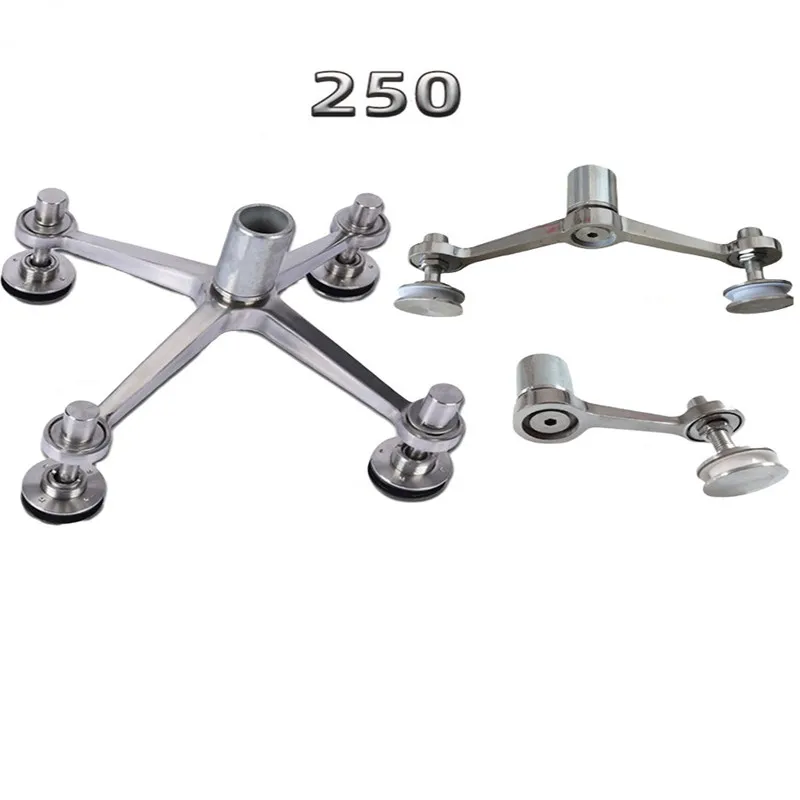 

250 мм Соединительный когтевой стеклянный навес Nracket усиленный луч 304 из нержавеющей стали стеклянный паук Соединительный фитинг