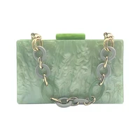 bags for women 2022 new luxury handbags designer clutches coin purse pure green cute shoulder bag fashion mark acrylic crossbody