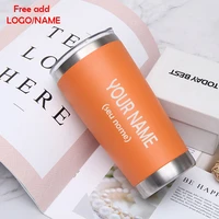 custom logo thermal mug beer cups stainless steel thermos for car tea coffee water bottle vacuum insulated leakproof with lids