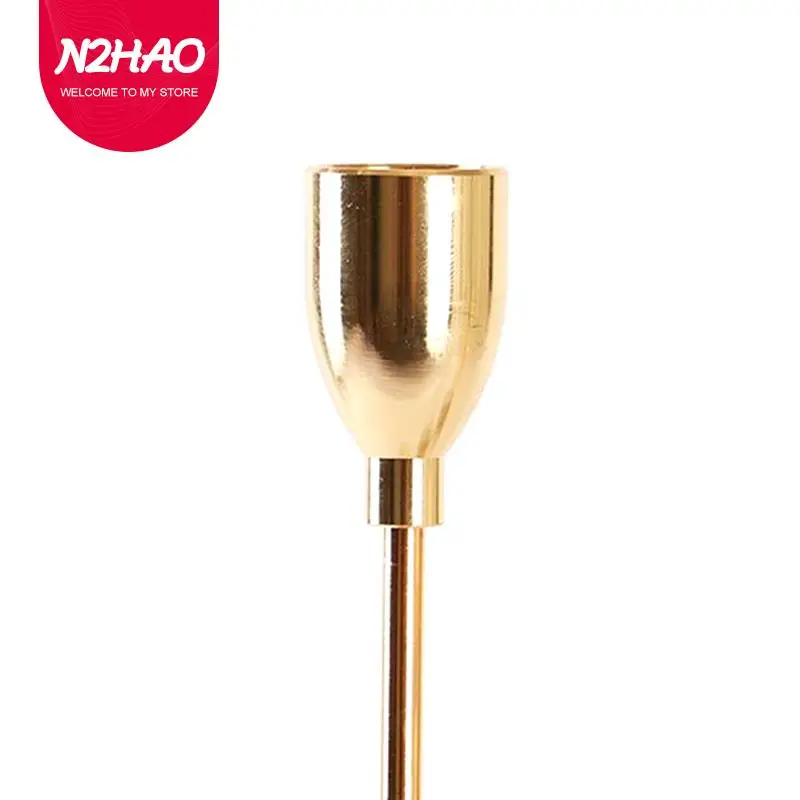 

1pc European Metal Candle Holder Simple Gold Wedding Bar Party Living Room Decoration Romantic Candlelight Dinner Decorations