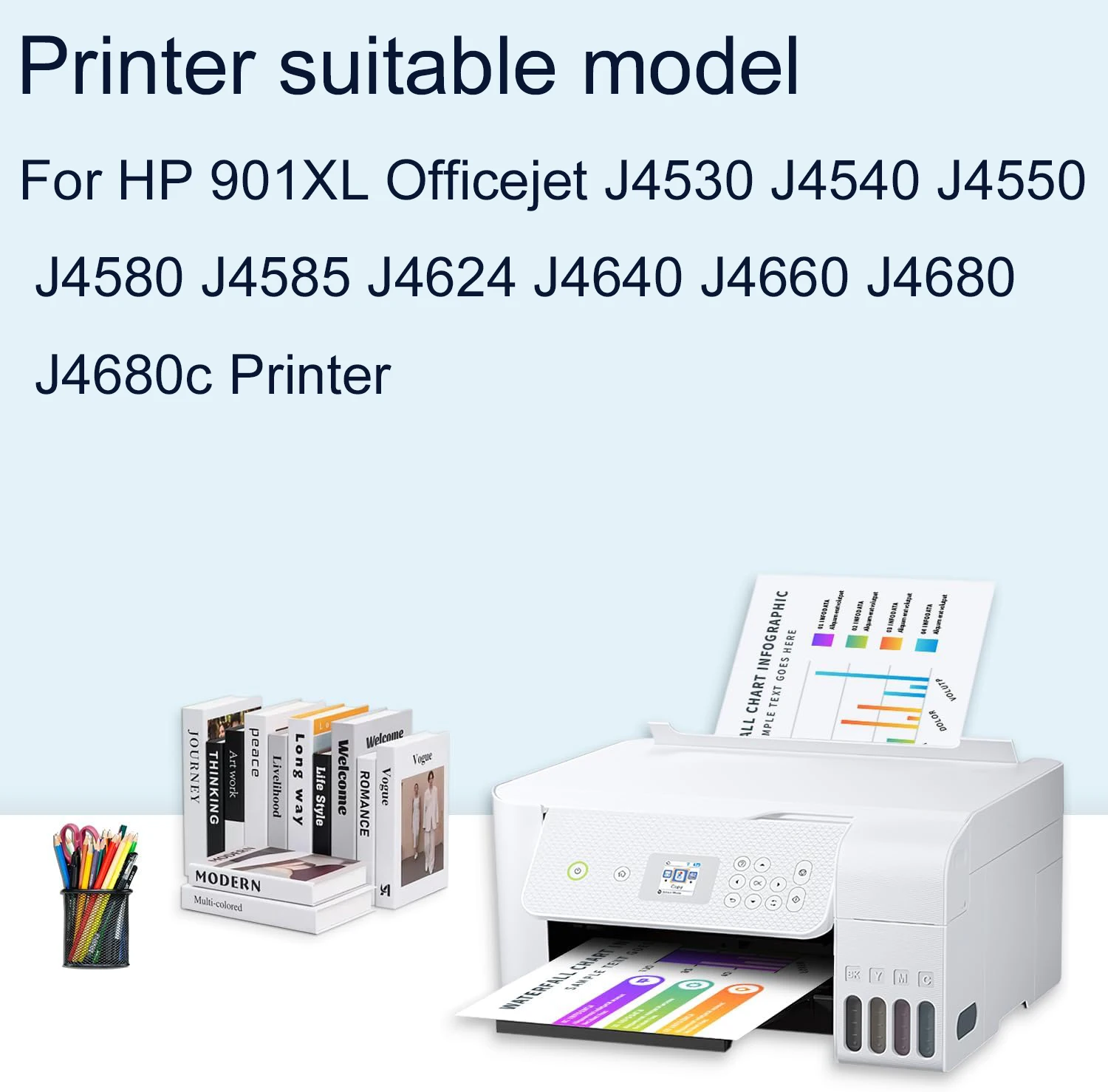 Фото Совместимый чернильный картридж Vilaxh 901XL для принтера HP 901XL OfficejetJ4530 J4540 J4550 J4580 J4585 J4624 J4640 J4660 J4680 J4680c №2