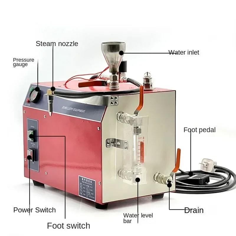 High-pressure high-temperature jewelry steam industrial cleaning machine silver electroplating decontamination