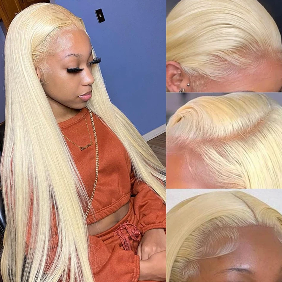 30 Inch 613 Bone Straight Lace Front Wig Honey Blonde Human Hair Wigs For Black Women 13x4 13x6 Hd Transparent Lace Frontal Wig