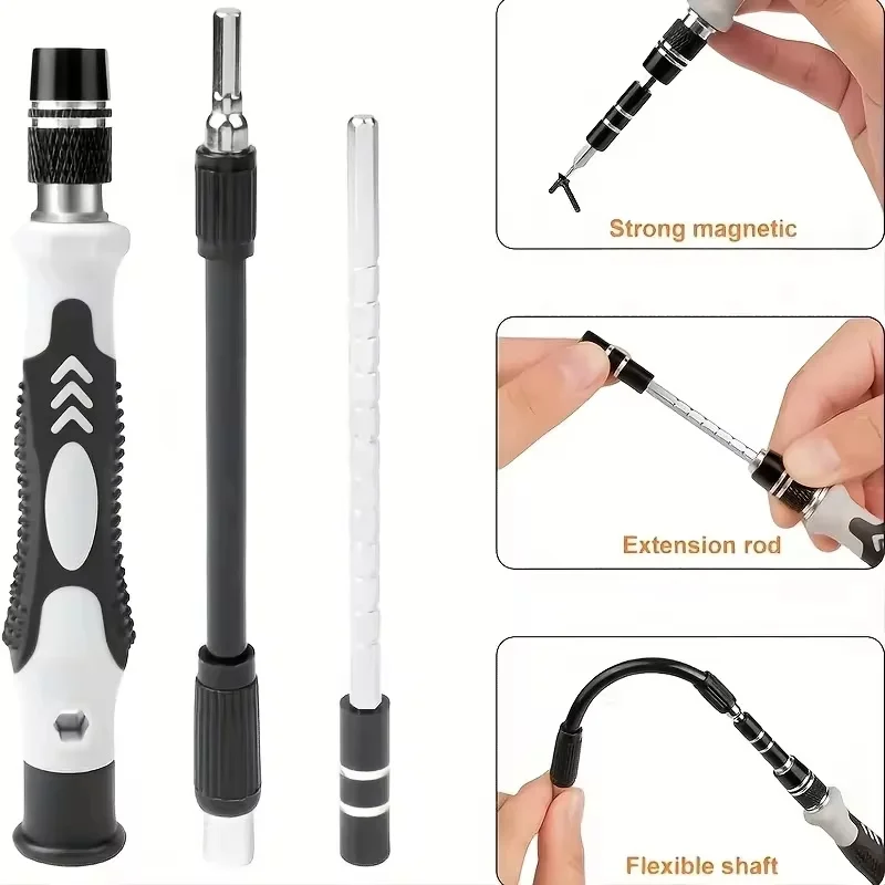 Прецизионная отвертка 115 в 1 набор магнитных мини-винтовых гаек биты инструментов