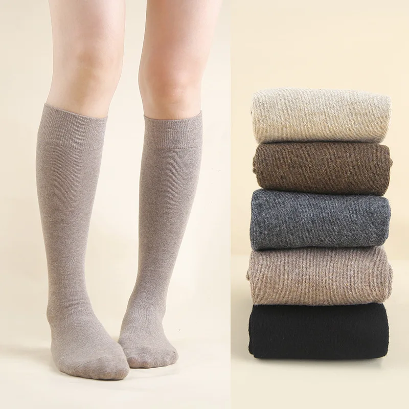 Calf Socks Women mid-thigh Socks Pressure Thin Legs Skinny Solid Color Cotton Thigh High Socks Long Socks Socks Men Socks Women