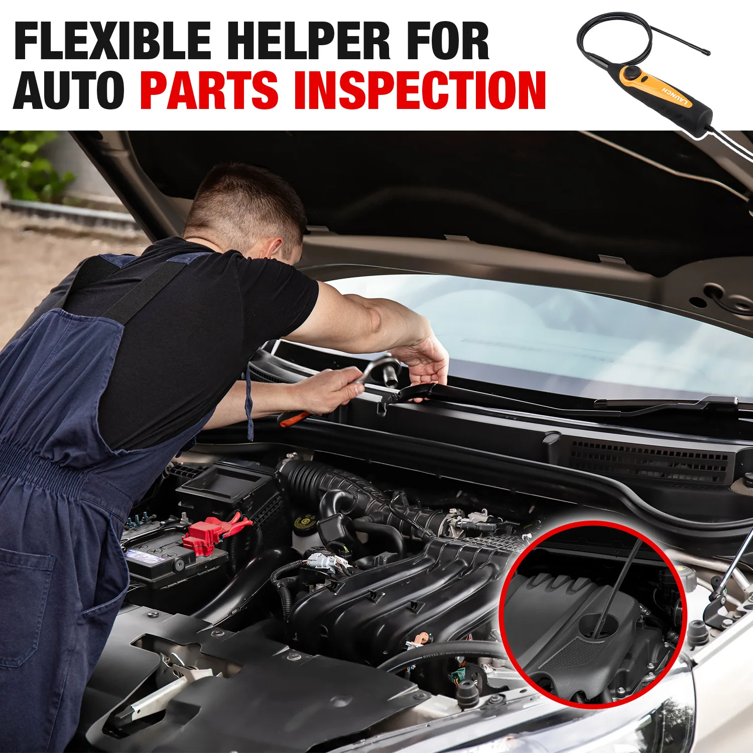 Новый сканер LAUNCH X431 VSP-600 VSP600 OBD2 фотокамера цифровая камера для осмотра работает с