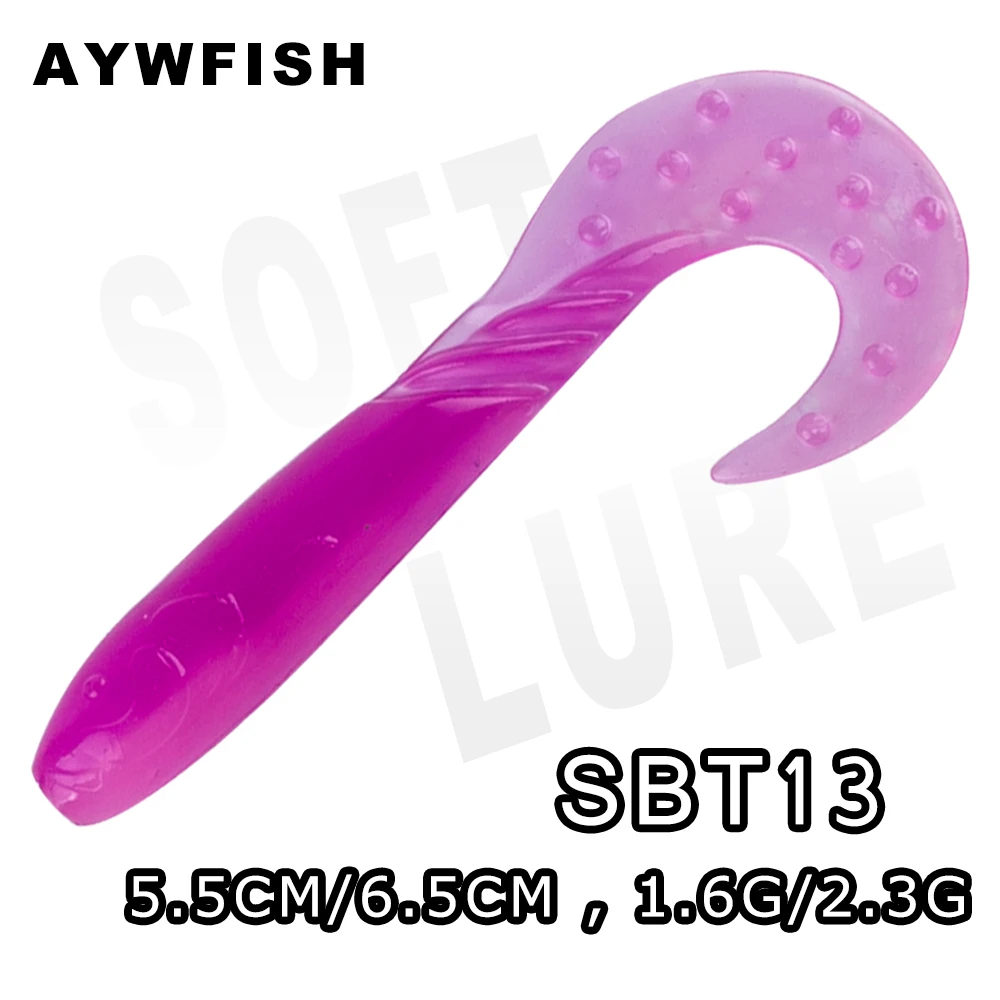 

AYWFISH 10 шт./партия, заводская цена, 6,5 см, 2,3 г/5,5 см, 1,6 г, силиконовый червь, Мягкая приманка, воблеры, искусственная Мягкая приманка для ловли ок...