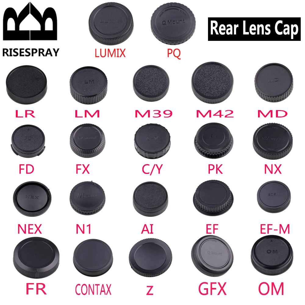 

1pcs Camera Rear Lens Cap for Canon Nikon Sony for Pentax Olympus Micro M4/3 Panasonic Samsung Leica Fujifilm Camera Mount
