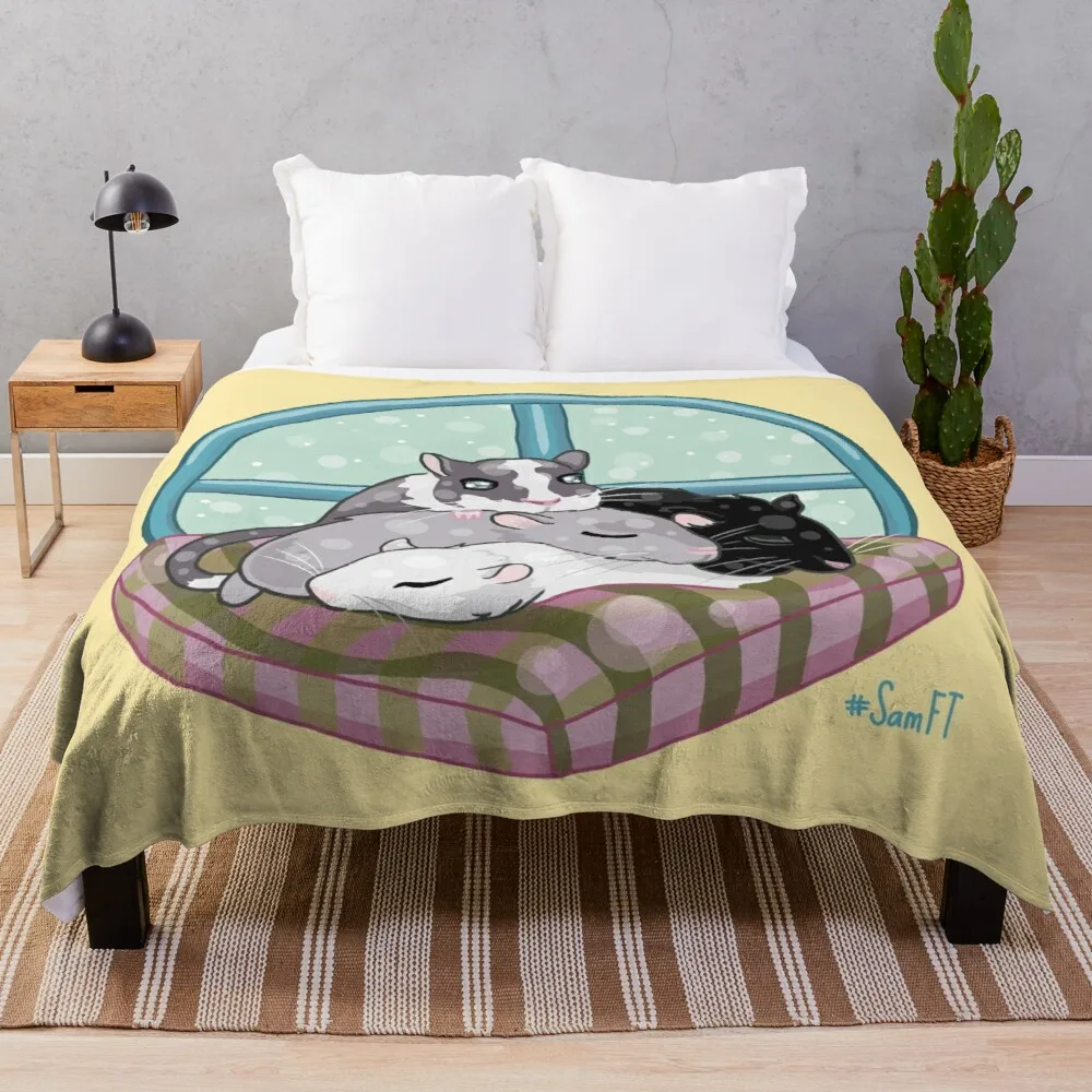 

Cozy Gerbils Throw Blanket Microfiber Blanket