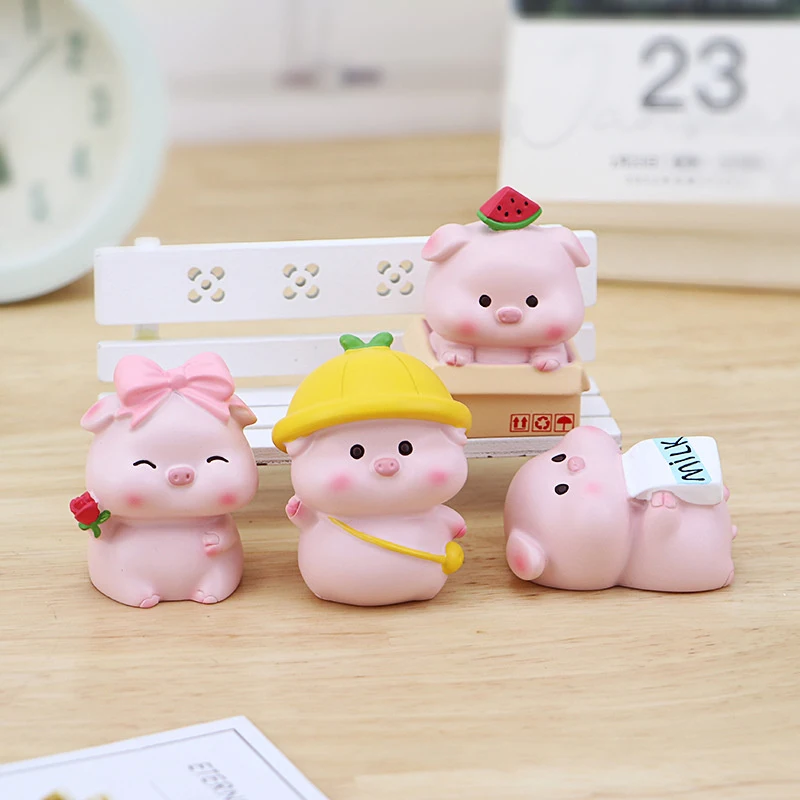 Cute Animals Garden Micro Landscape Crafts Resin Statue Living Room Decor Car Interior DIY Party Desktop Ornament