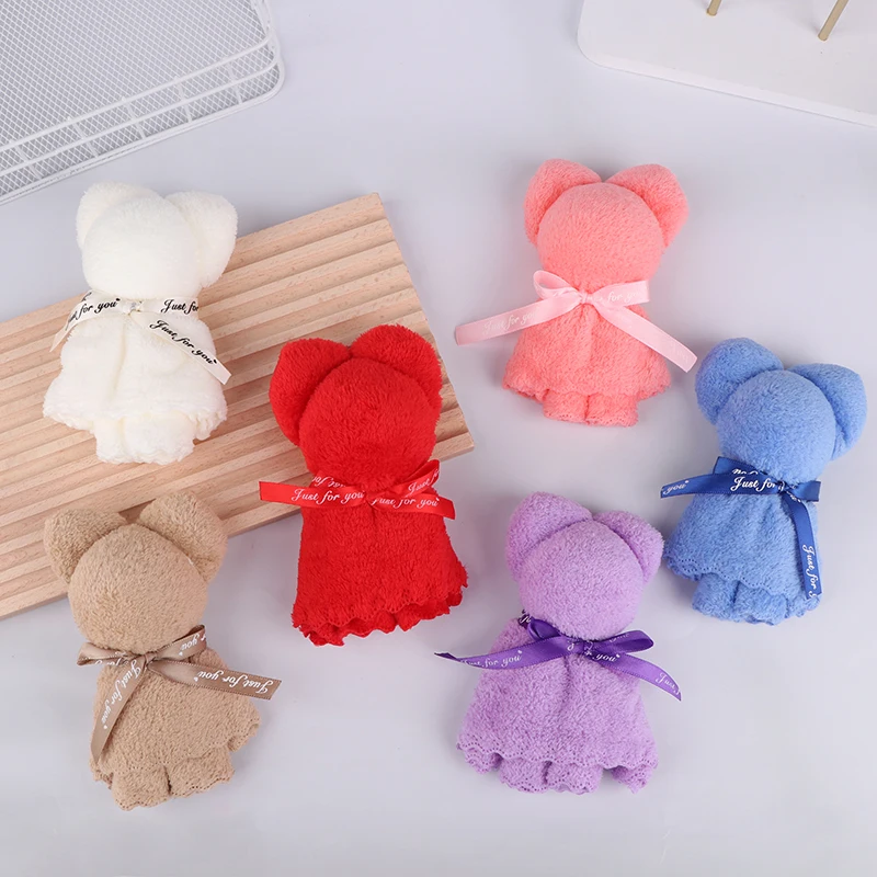 Полотенце В Форме Медведя Свадебный Сувенир Из Кораллового Флиса Подарок Для