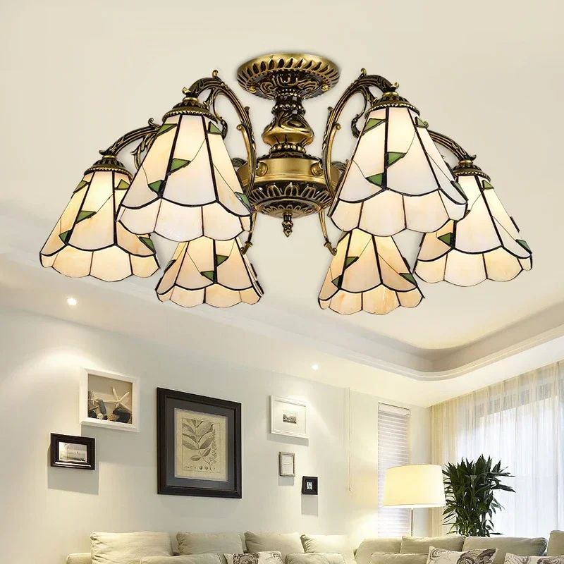 Металлический потолочный светильник в сельской местности для дома блеск