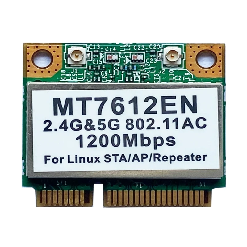 

MT7612EN Dual-Band 2.4Ghz/5Ghz 802.11AC 1200Mbps WIFI Module- Card P9JB