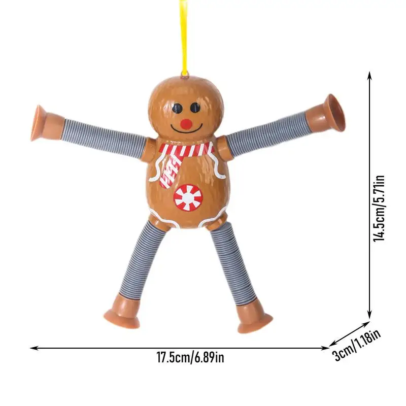 Телескопическая присоска орнамент поп-трубки подвеска на присоске Санта-Клаус