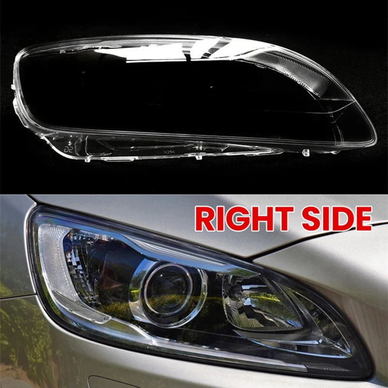 For Volvo S60 S60L 2014-2019 Transparent Lampshade Headlight Mask Cover Headlamp Shell Lens