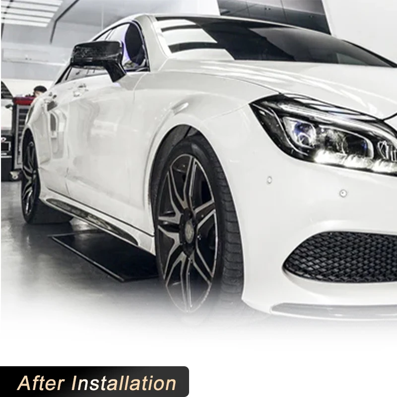 Боковые юбки из углеродного волокна для Mercedes Benz CLS Class W218 Sport CLS63 AMG 4D 2014-2018