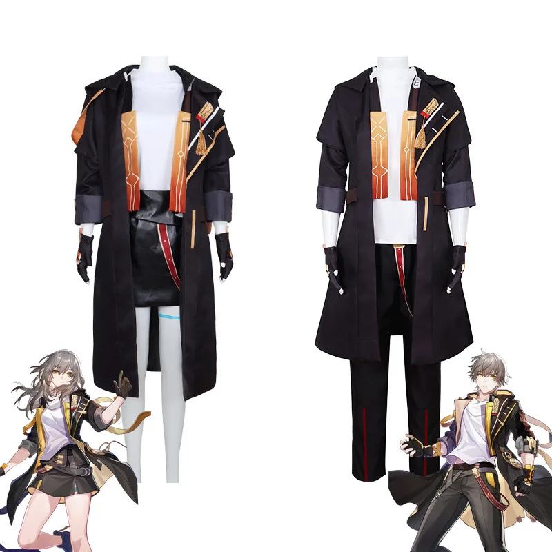 

Game Honkai: Star Rail Protagonist Trailblazer Star Dome Cosplay Costume Wigs Anime Suit Halloween Party Masquerade Costume Set