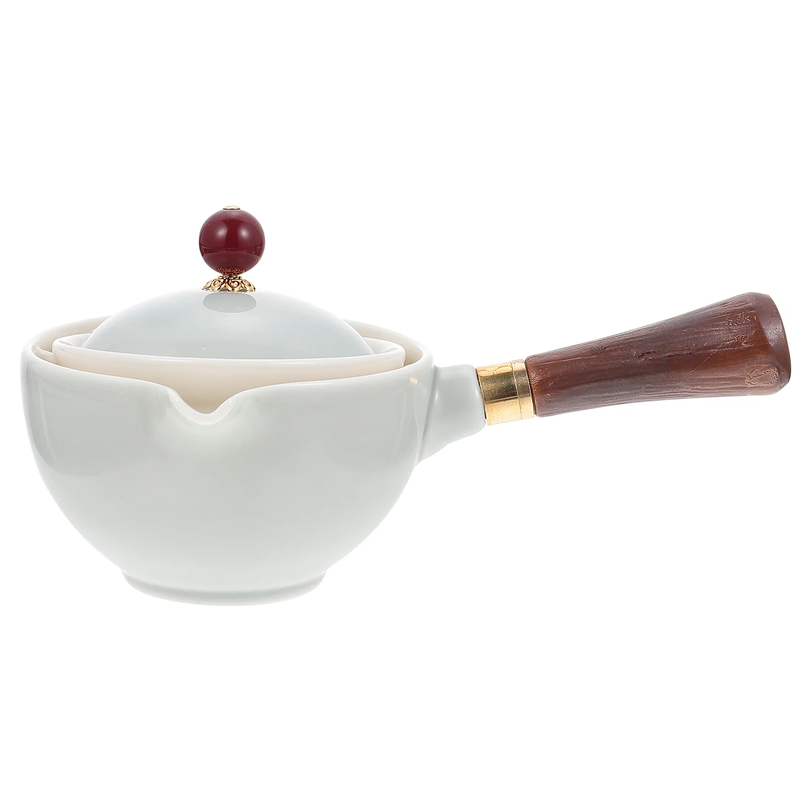 

Tea Teapot Ceramic Maker Pot Kettle Pitcher Porcelain Set Infuserjapanese Rotating Dispenser Sharing Gongfu Chinese Flower