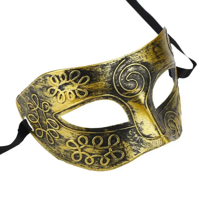 Ретро Раскрашенная полумаска для маскарада Венецианская маска аксессуары