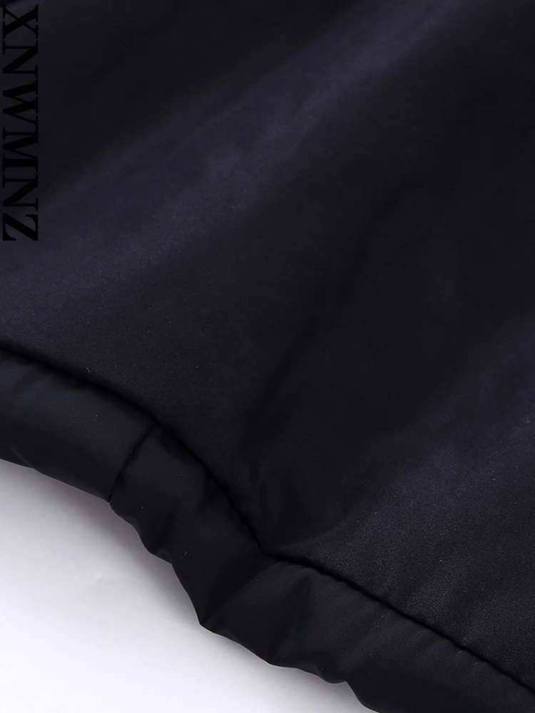 XNWMNZ 2022 Women Fashion Belt Thick Warm Padded Parkas Coat Vintage Long Sleeve Button Casual Female Outerwear Chic Tops