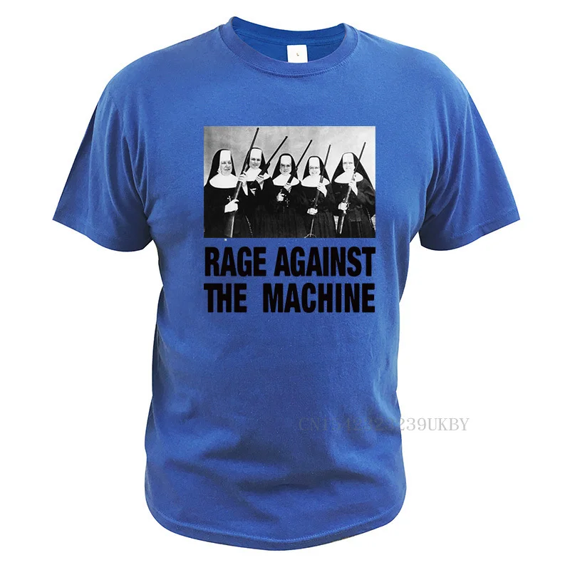 

Rage Against The Machine Men Summer T Shirt Nuns With Guns Heavy Metal Hip Hop 100% Pure Cotton Breathable Tee Fashion Retro Top