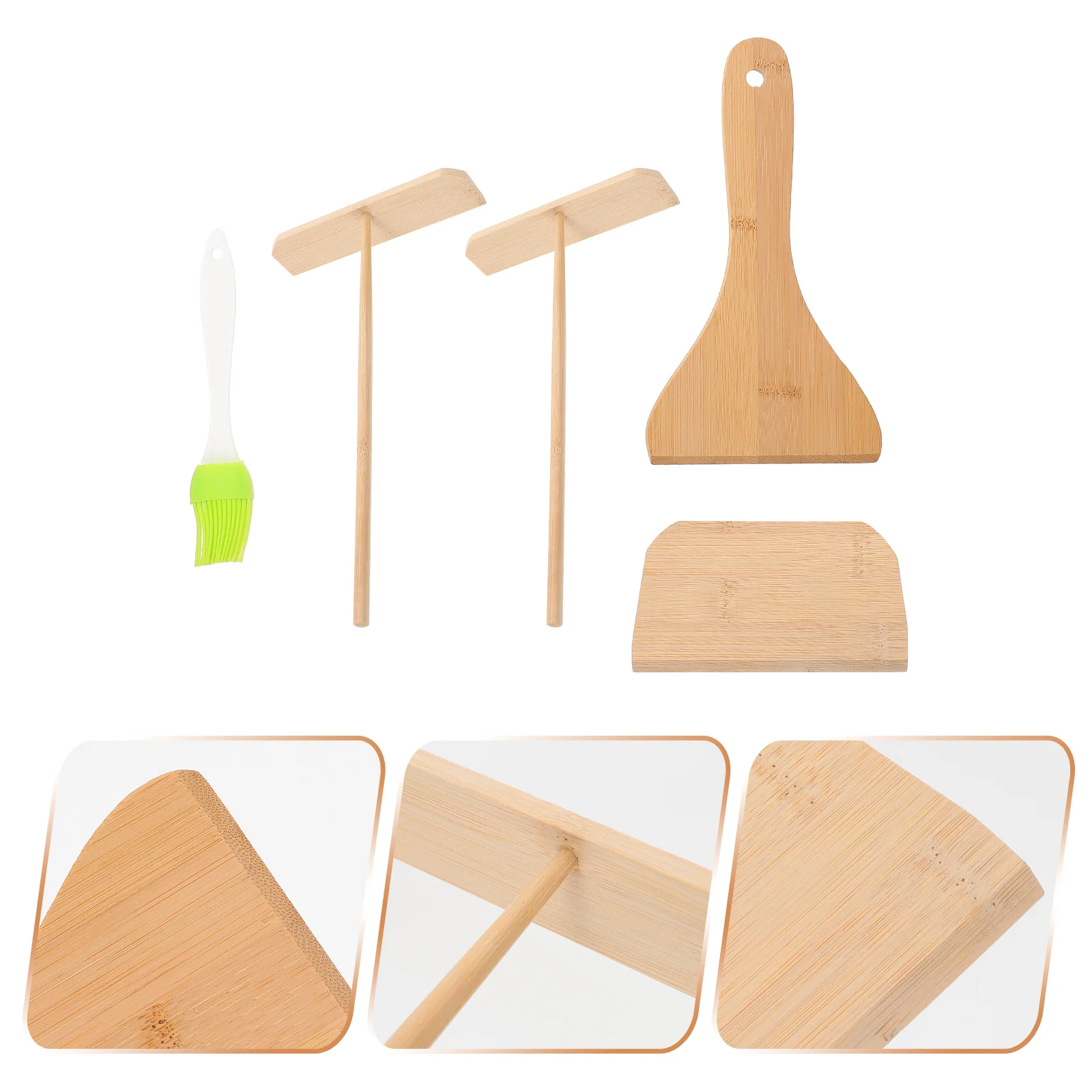 

Crepe Spreader Pancake Tool Spatula Batter Maker Kit Wooden Making Scraper Pan Turner Spreaders Tools Spreading Accessories