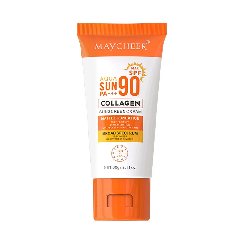 Фото MAYCHEER SPF90+ Ультрасолнцезащитное молочко для лица, летний экран UVA/UVB, легкий и нежирный увлажняющий лосьон №5