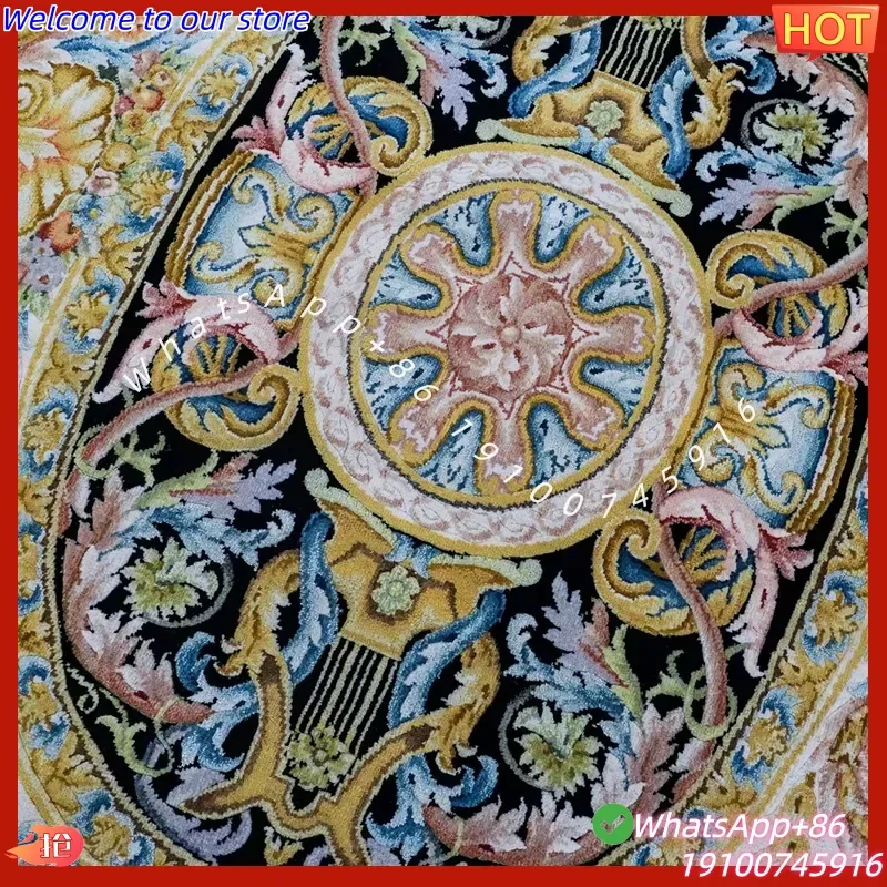 Фото Ковер ручной работы YILONG в европейском стиле, 186x274 см, из шерсти, с сертификатом CE, ковер Savonnerie ручной вязки №5