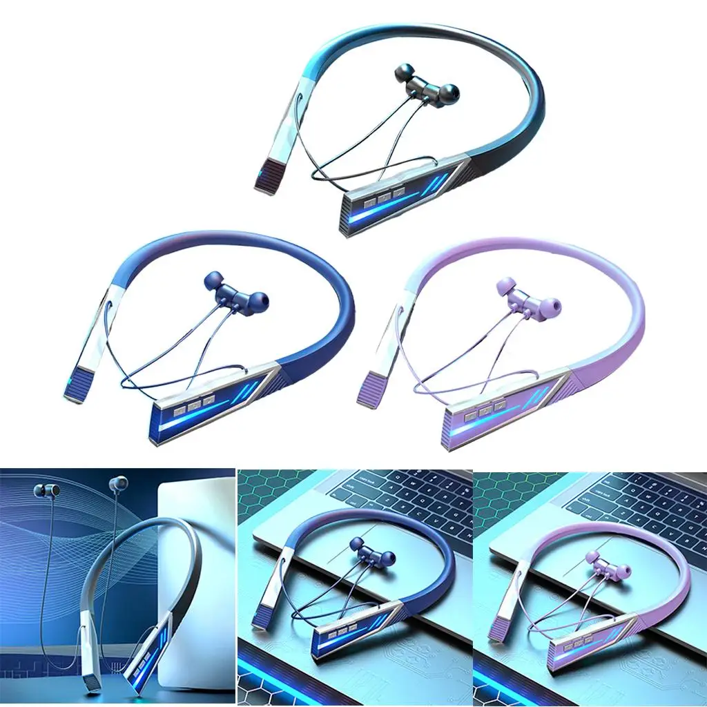 Наушники с подвесной шеей Bluetooth 5 2 встроенный микрофон голосовая помощь Гибкая