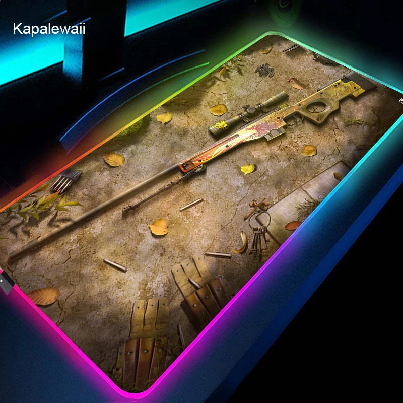 

Game CSGO RGB Gaming Mouse Pad Large XXL Size Mouse Carpet Big Glow Keyboard Pad Computer Mousepad Desk Play Mat With Backlit