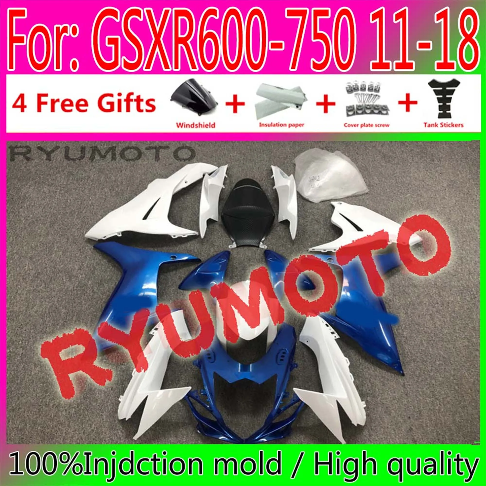 

Motorcycle Fairing for Suzuki GSXR600 2014 GSX R 600 750 11 12 13 14 15 16 GSX-R750 2011 - 2021 K11 Fairings
