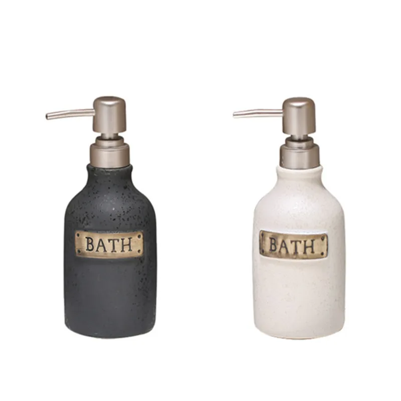 

WHYOU 1piece 400ML Ceramic Liquid Soap Dispensers Emulsion Latex Bottles Bathroom Accessories Set Wedding Gift