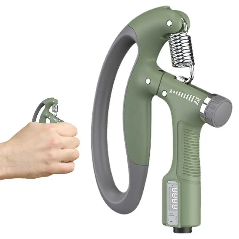 

Grip Strength Trainer With Counter Electronic Forearm Workout Trainer 10-100kg Hand Exerciser For Muscle Building And Injury