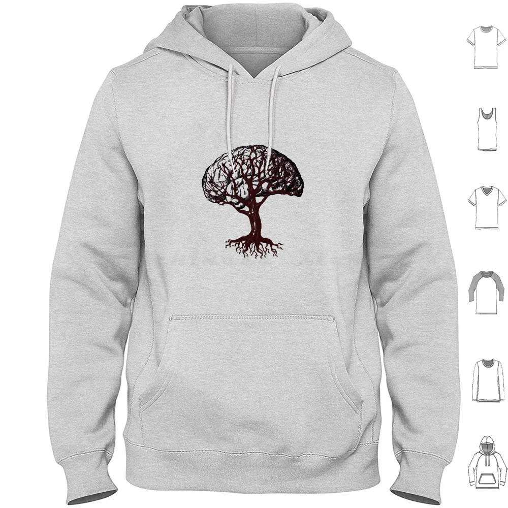 

Branching Out Hoodies Long Sleeve Tree Brain Branch Thought Smart