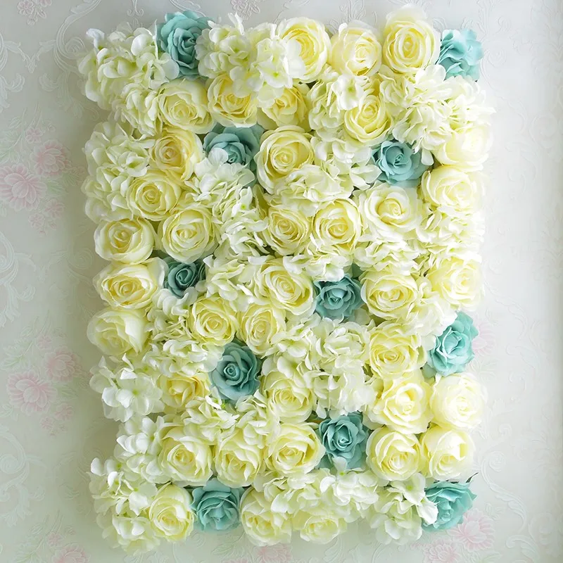 

10pcs/lot 40cm*60cm Artificial silk rose flower wall wedding background lawn/wedding decoration home decor party flowers wall