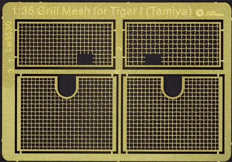 AM-WORKS LW35007 Сетка для гриля 1/35 Tamiya Tiger I's — комплект обновлений деталей