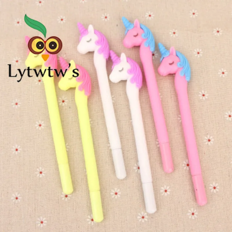 3 шт. смешанные цвета креативный Единорог милая лошадь гелевая ручка