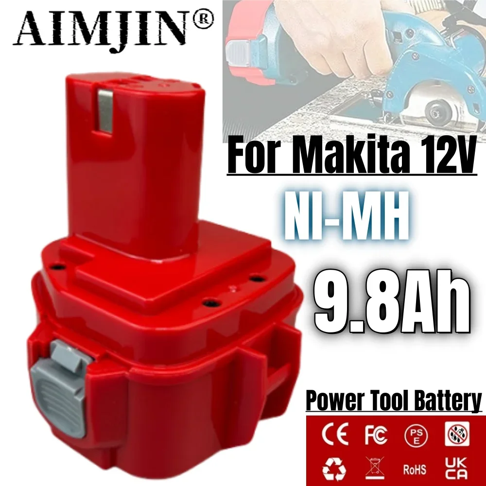 Аккумулятор 12 В 9 8 Ач для Ni-Mh аккумулятора Makita PA12 1200 1220 1201 1222 1233SA/B1235 192681 -5