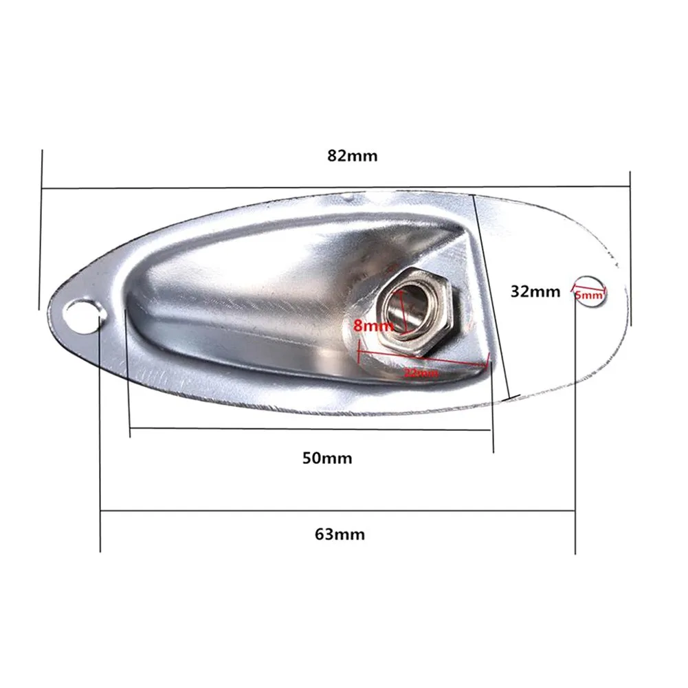 

Black Or Gold Easy Installation Jack Plate Socket for Fender Strat Style Guitars Complete with Mounting Screws