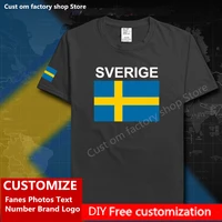 sweden sverige mens t shirt country flag %e2%80%8bt shirt custom jersey fans diy name number brand logo cotton t shirts