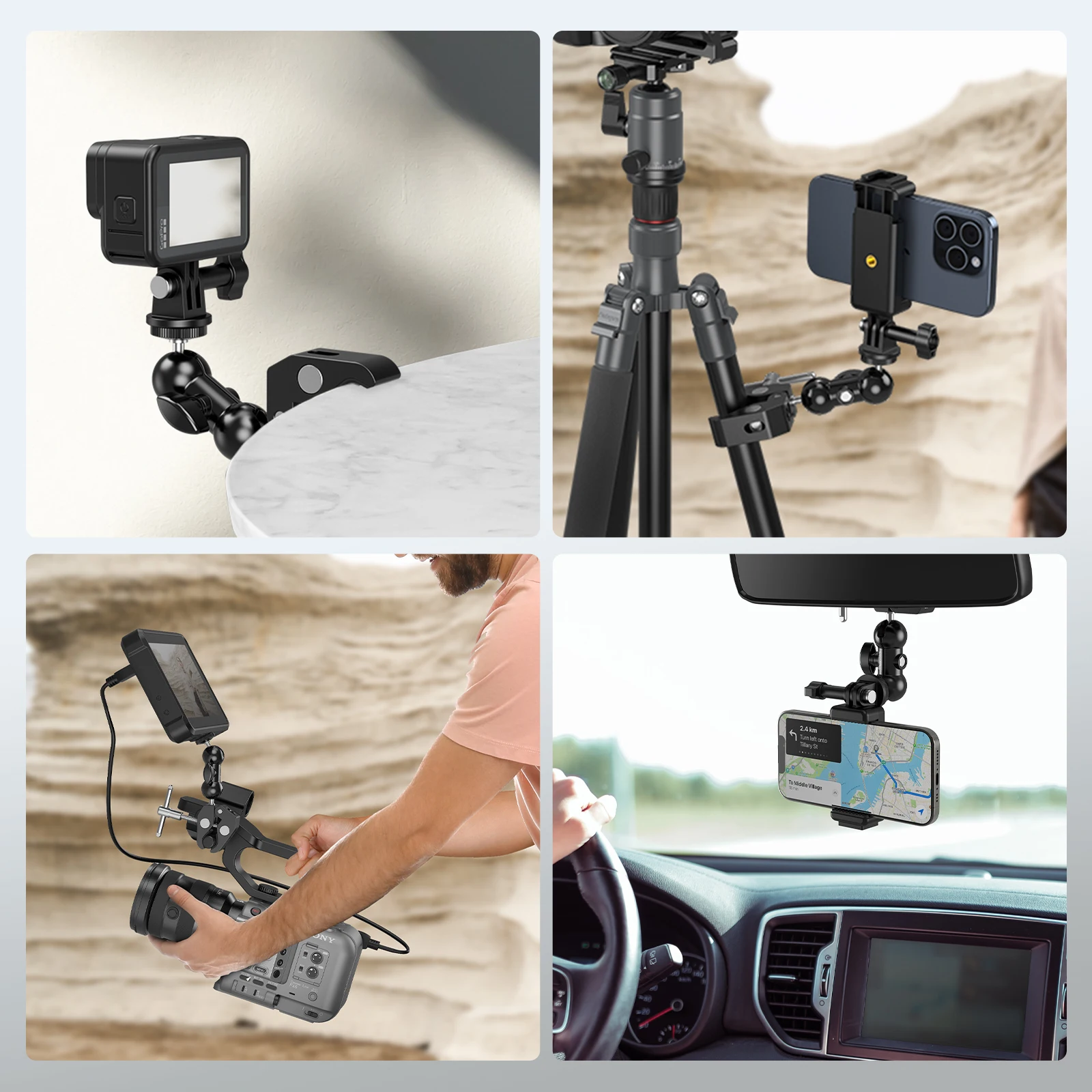 Супер-зажим SmallRig в форме краба с шариковой головкой, волшебная рука, грузоподъемность 1,5 кг, для Gopro, веб-камеры, монитора телефона и детской яркости-4373 (art.: 3920c451fdeb8) - 3920c451fdeb8