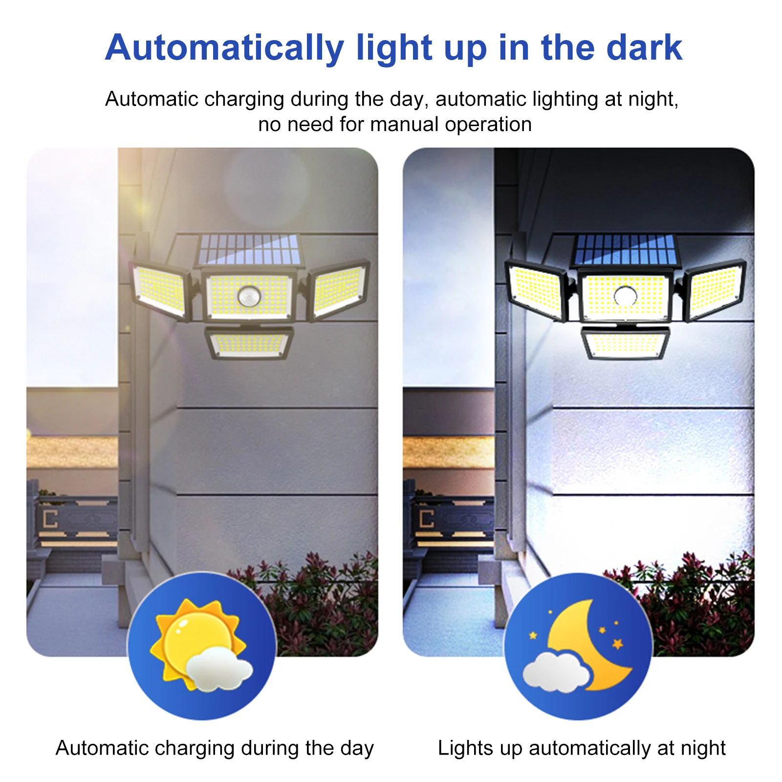 Водонепроницаемые Уличные светильники на солнечной батарее, настенные ...