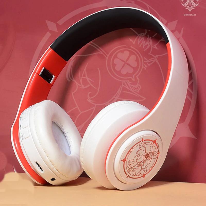 

Беспроводные наушники Аниме Genshin Impact Vision Keli орех Чжун ли Симпатичные 5,0 Bluetooth гарнитура Tws наушники на голову подарки