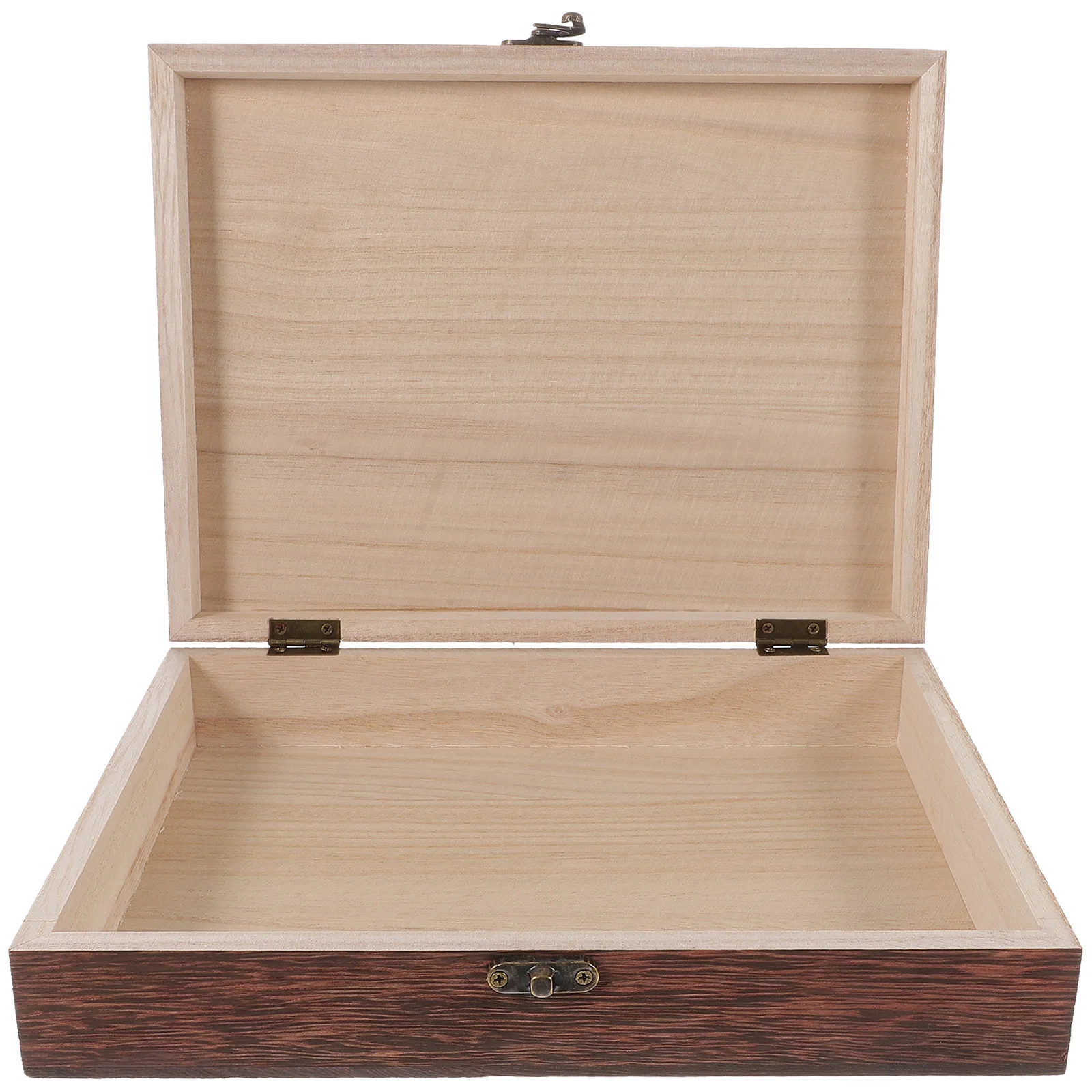 

Square Trayen Storage Box Dust-proof Retro Charming Jewelry Small Organizer Showcase Practical Container Lockable