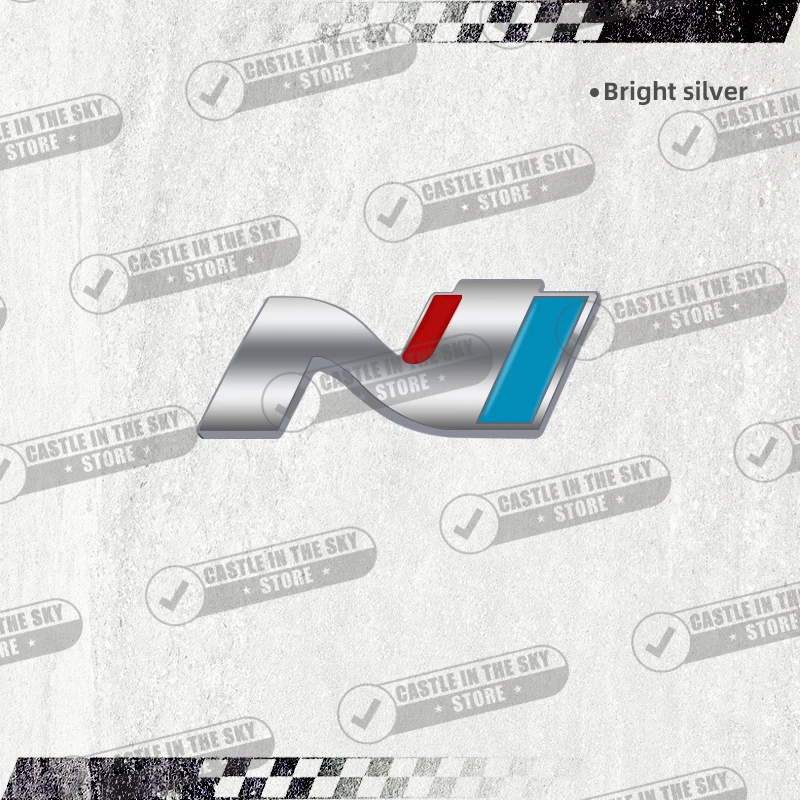 

3D автомобильная наклейка N Performance логотип, значок передней решетки, металлическая наклейка, эмблема для Hyundai Nline Tucson IX25 IX35 I40 Veloster I30