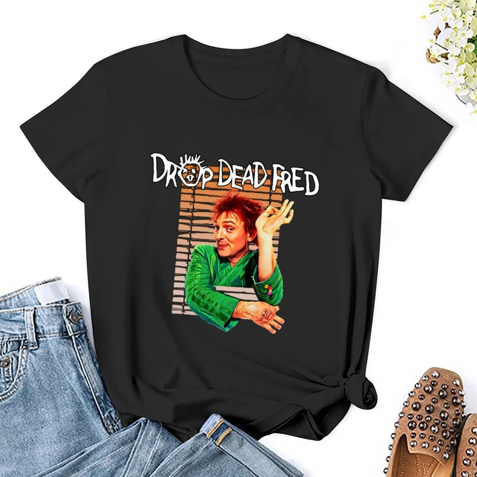 Классическая футболка Drop Dead Fred Rik женская одежда на заказ женские топы